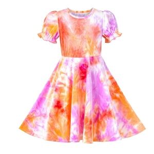 Sunny Fashion Girls flame bud Tie Dye Dress size 12